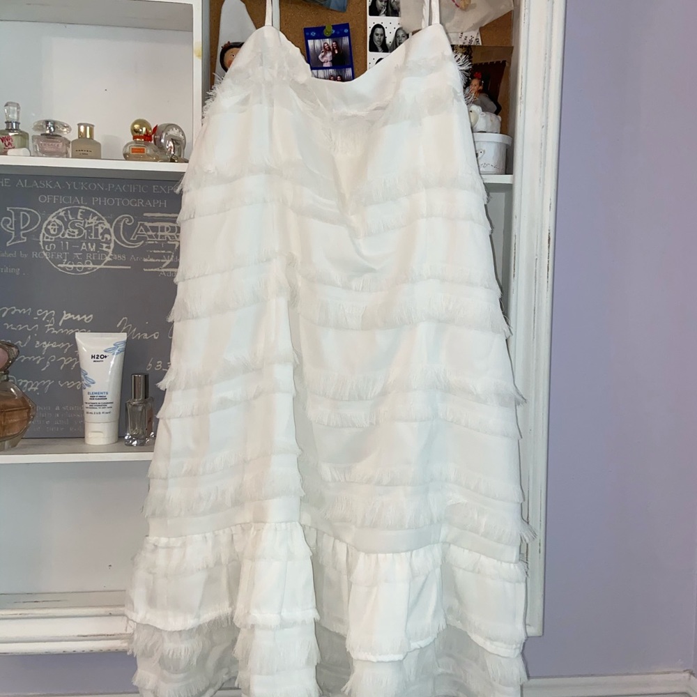 Princess Polly White Fringe Dress